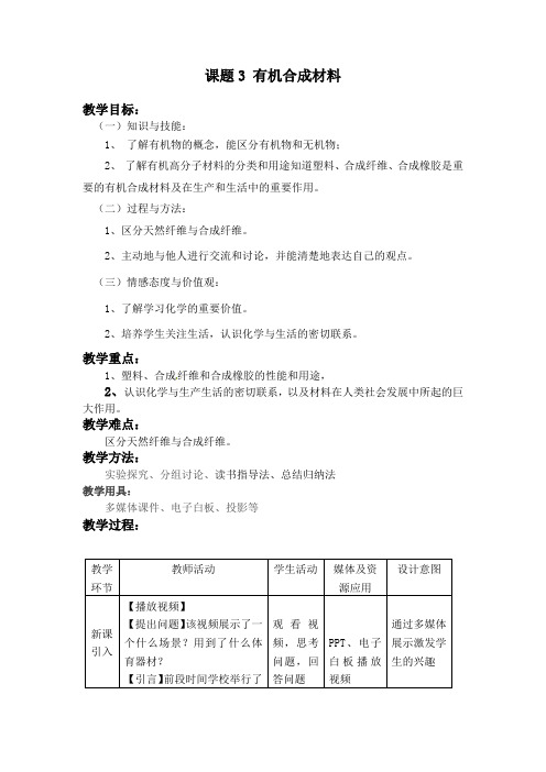 课题3有机合成材料
