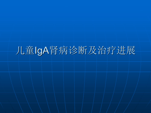 儿童IgA肾病诊断及治疗进展