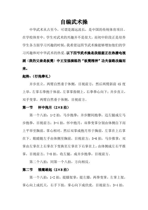 自编武术操