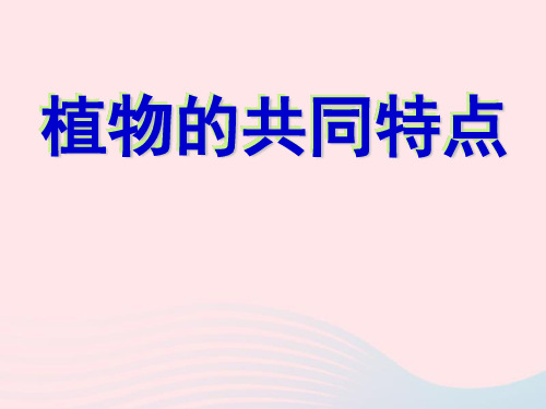 三年级科学上册1.7植物的有哪些共同特点课件2教科版