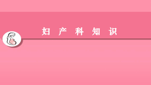 妇产科知识PPT课件
