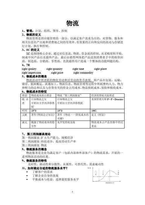 物流复习资料
