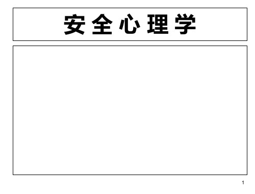 安全心理学207页PPT课件