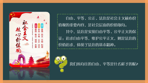 人教部编版道德与法治八年级下册7.1《自由平等的真谛》课件(共21张PPT)