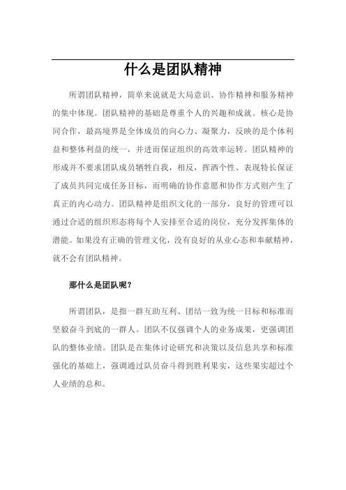 什么是团队精神97596