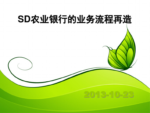 SD农业银行的业务流程再造