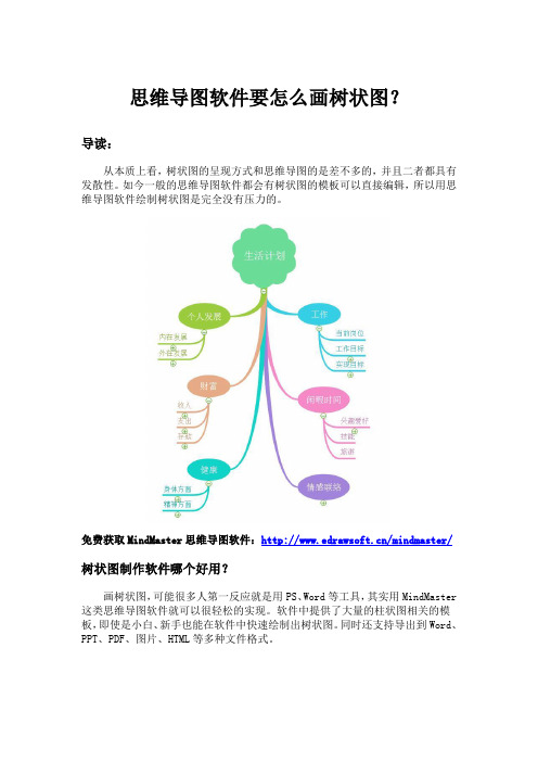 思维导图软件要怎么画树状图？