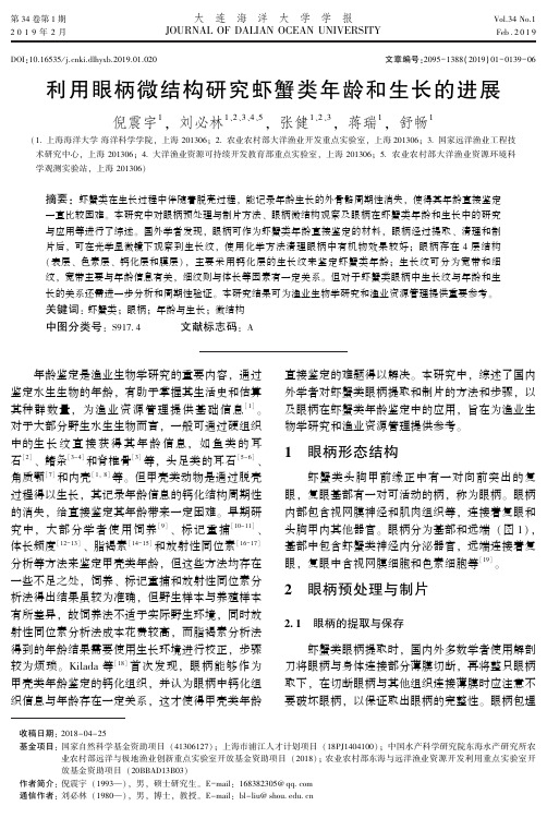 利用眼柄微结构研究虾蟹类年龄和生长的进展