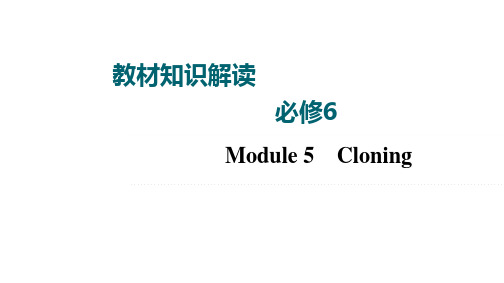 2022届高三英语一轮复习高考外研版选修6 Module 5 Cloning  单元复习课件