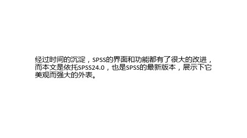 SPSS基本界面介绍