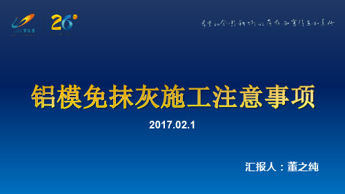 铝模免抹灰施工注意事项(董之纯)
