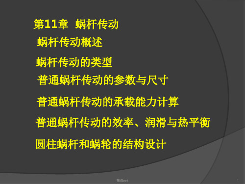 机械原理蜗杆传动