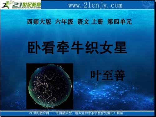 (西师大版)六年级语文上册课件 卧看牵牛织女星 1