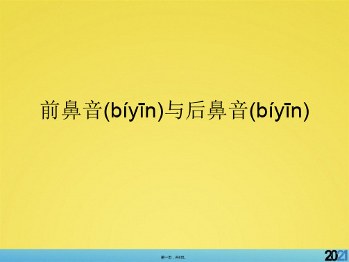 前鼻音与后鼻音完美版资料