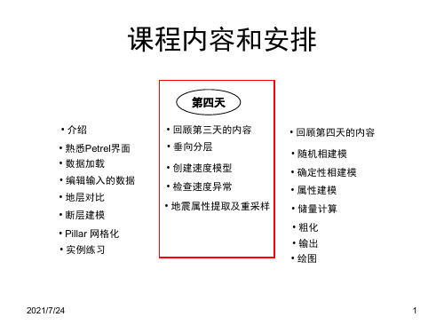 Petrel入门培训03-速度模型-地震属性提取PPT课件