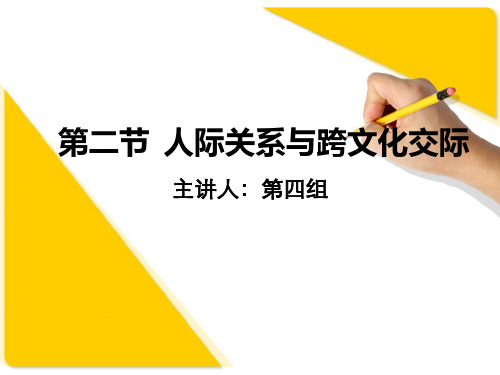 第二节  人际关系与跨文化交际1