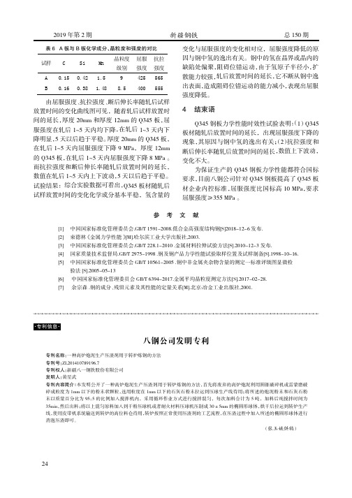 八钢公司发明专利