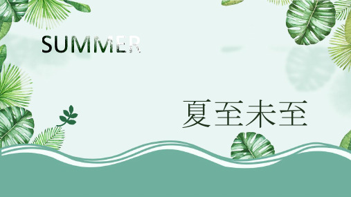 唯美清新夏季凉爽初夏通用PPT模板