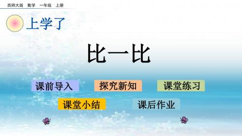 0西师版小学数学一年级上册.2 比一比