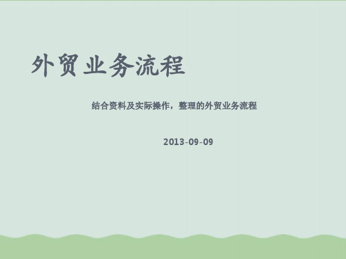 外贸业务流程PPT课件