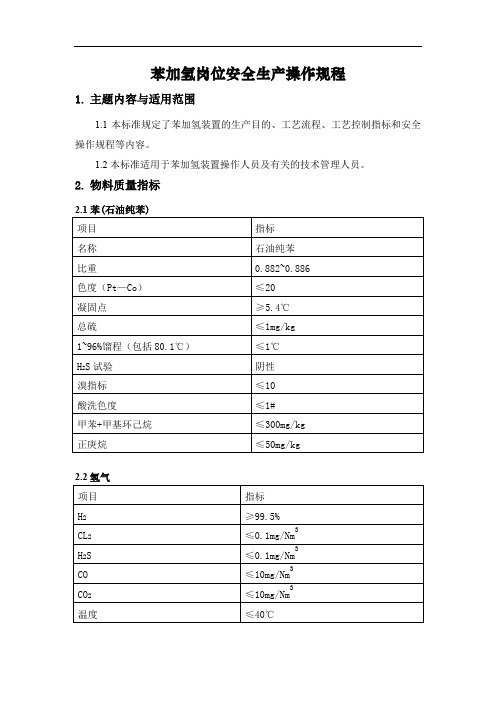 环己酮加氢装置安全操作法