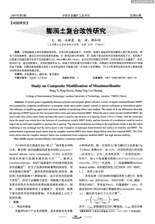 膨润土复合改性研究