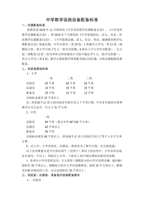 中学教学设施设备配备标准讲解-共17页