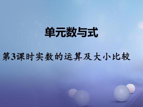 湖南省2017中考数学 第一部分 教材知识梳理 第一单元 数与式 第3课时 实数的运算及大小比较讲义