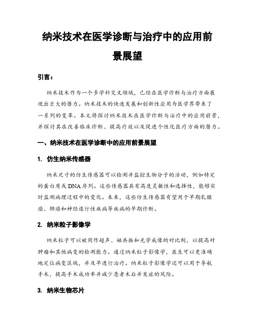 纳米技术在医学诊断与治疗中的应用前景展望