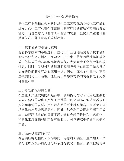 盐化工产业发展新趋势