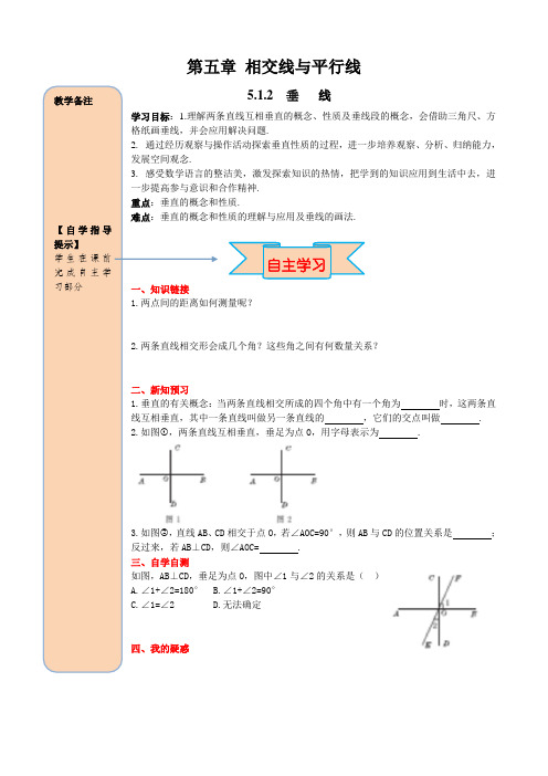 人教版七年级数学下册 5.1.2 垂线 导学案
