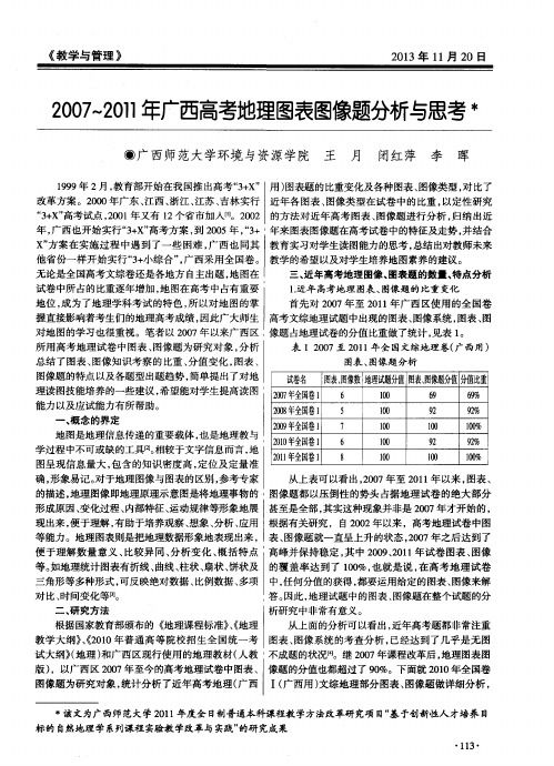 2007—2011年广西高考地理图表图像题分析与思考