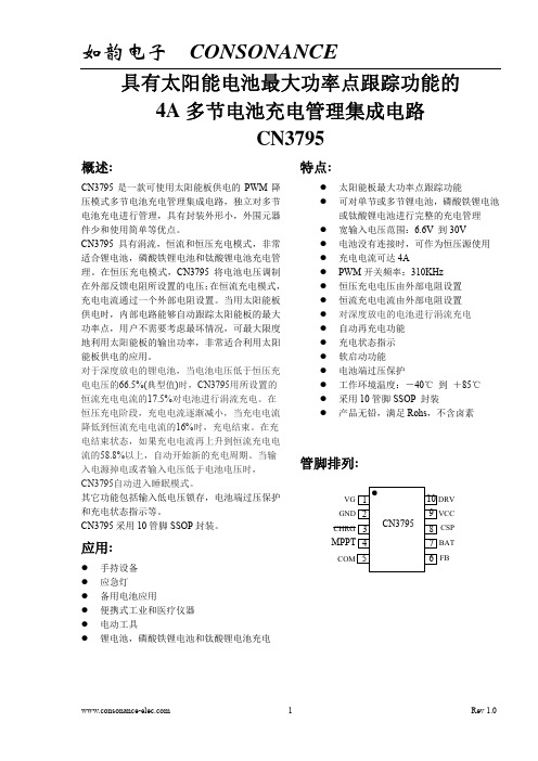 DSC-CN3795太阳能MPPT芯片