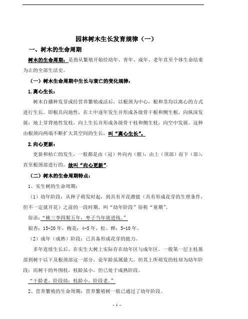 园林树木生长发育规律(一) 教案--内页