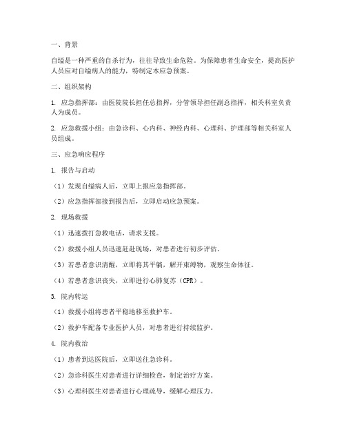 自缢病人的应急预案