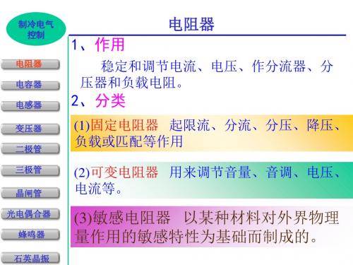 制冷装置常用电子元器件介绍-PPT精选文档