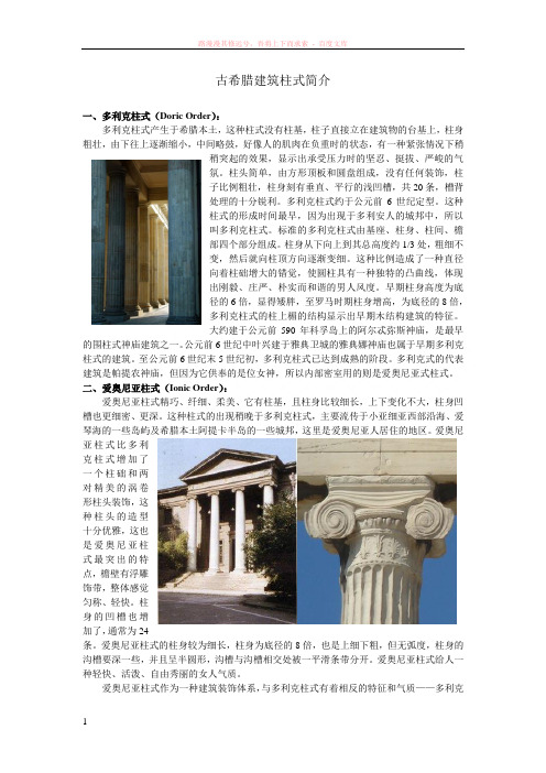 古希腊建筑柱式简介 