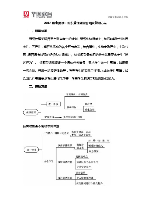 2018国考面试：组织管理题型及做题方法