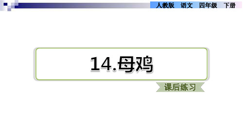 部编人教版四年级语文下册 典中点习题(课后练习)
