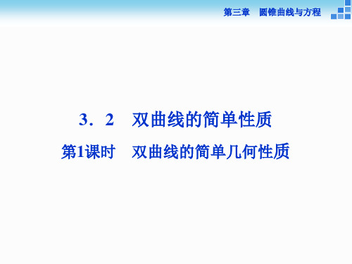 2021-2022高中数学北师大版选修2-1课件：第三章3.2.1 双曲线的简单几何性质 