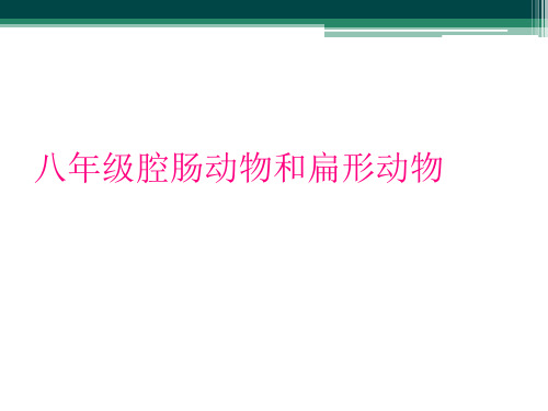 八年级腔肠动物和扁形动物