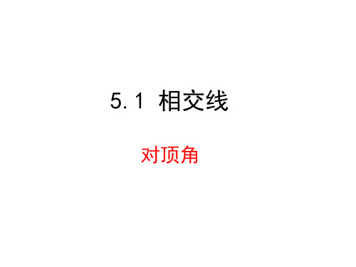 5.1.1对顶角