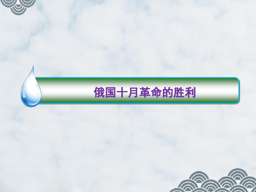 高三历史一轮复习精品课件6：俄国十月革命的胜利