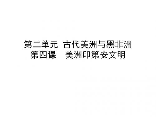 高一历史美洲印第安文明1