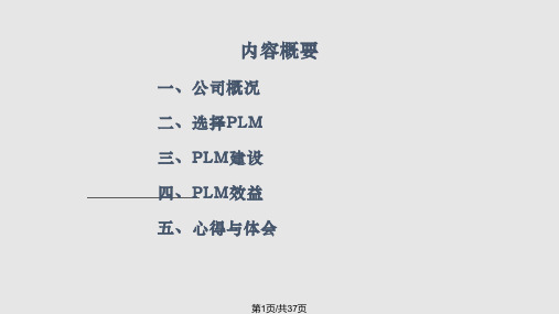 Plm打造企业核心竞争力PPT课件