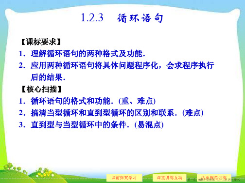 高中数学必修三《1.2.3 循环语句》课件