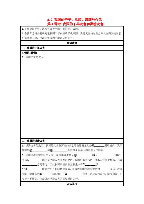 高中地理第2章我国主要的自然灾害2.2我国的干旱洪涝寒潮与台风素材湘教版选修5