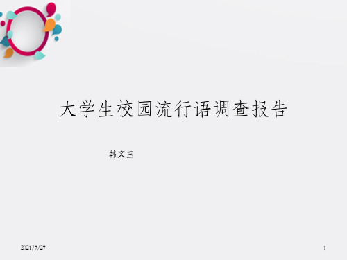 韩文玉-大学生校园流行语调查报告