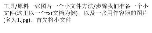 如何把文件藏到图片里