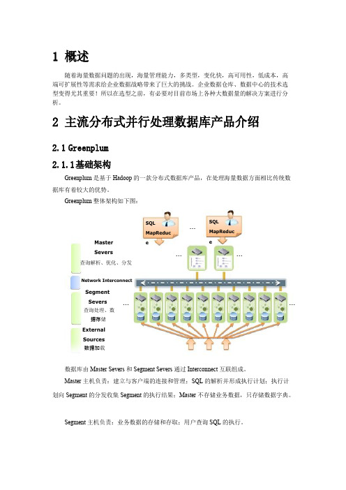MPP数据库对比